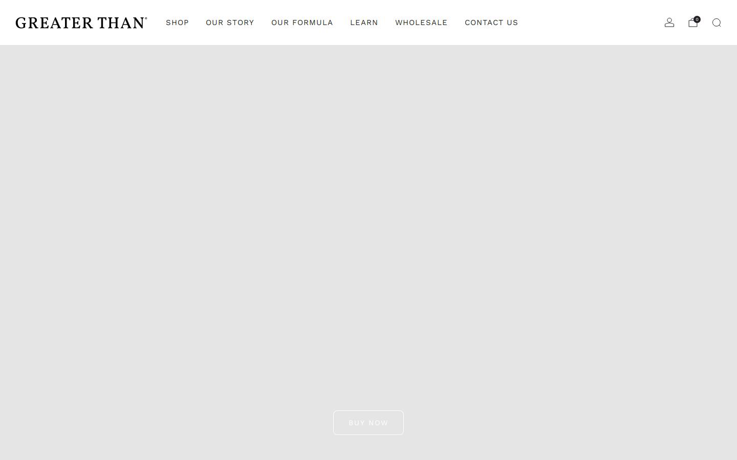 Greater Than Sports Drink homepage screenshot