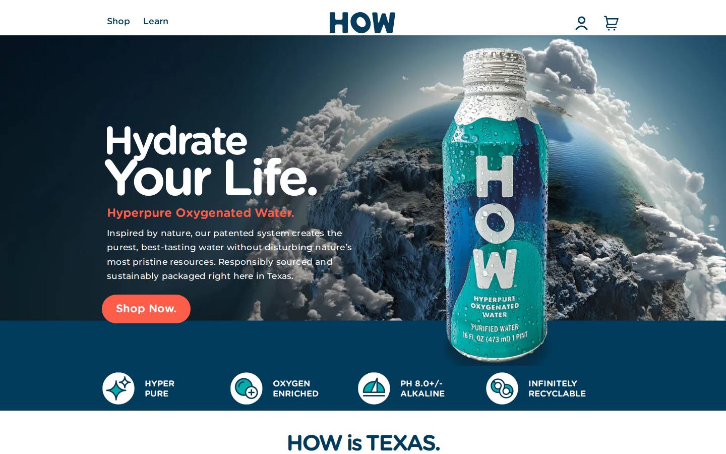 drinkhowwater.com homepage screenshot