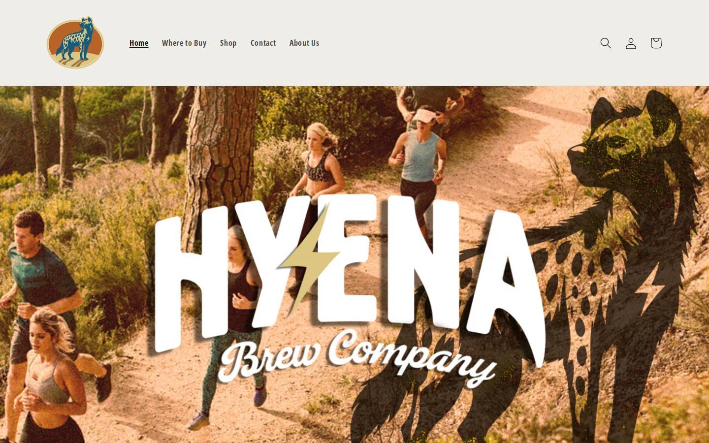 drinkhyena.com homepage screenshot
