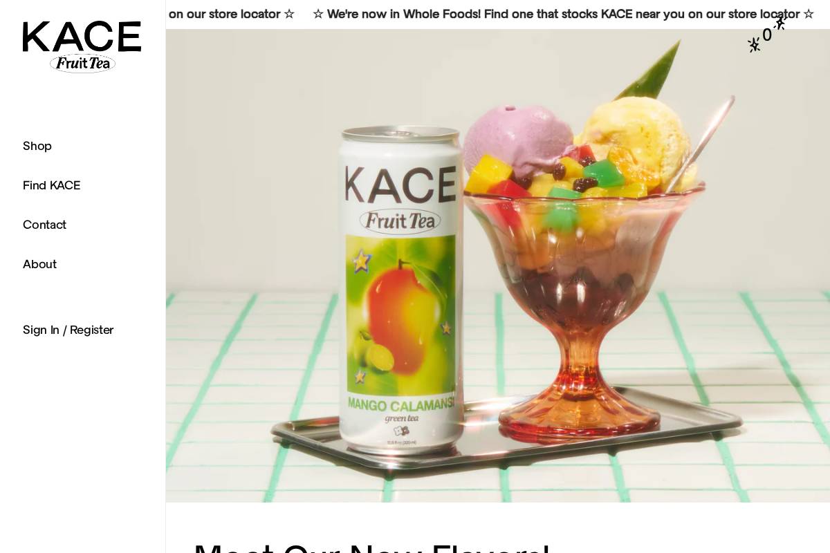 drinkkace.com homepage screenshot