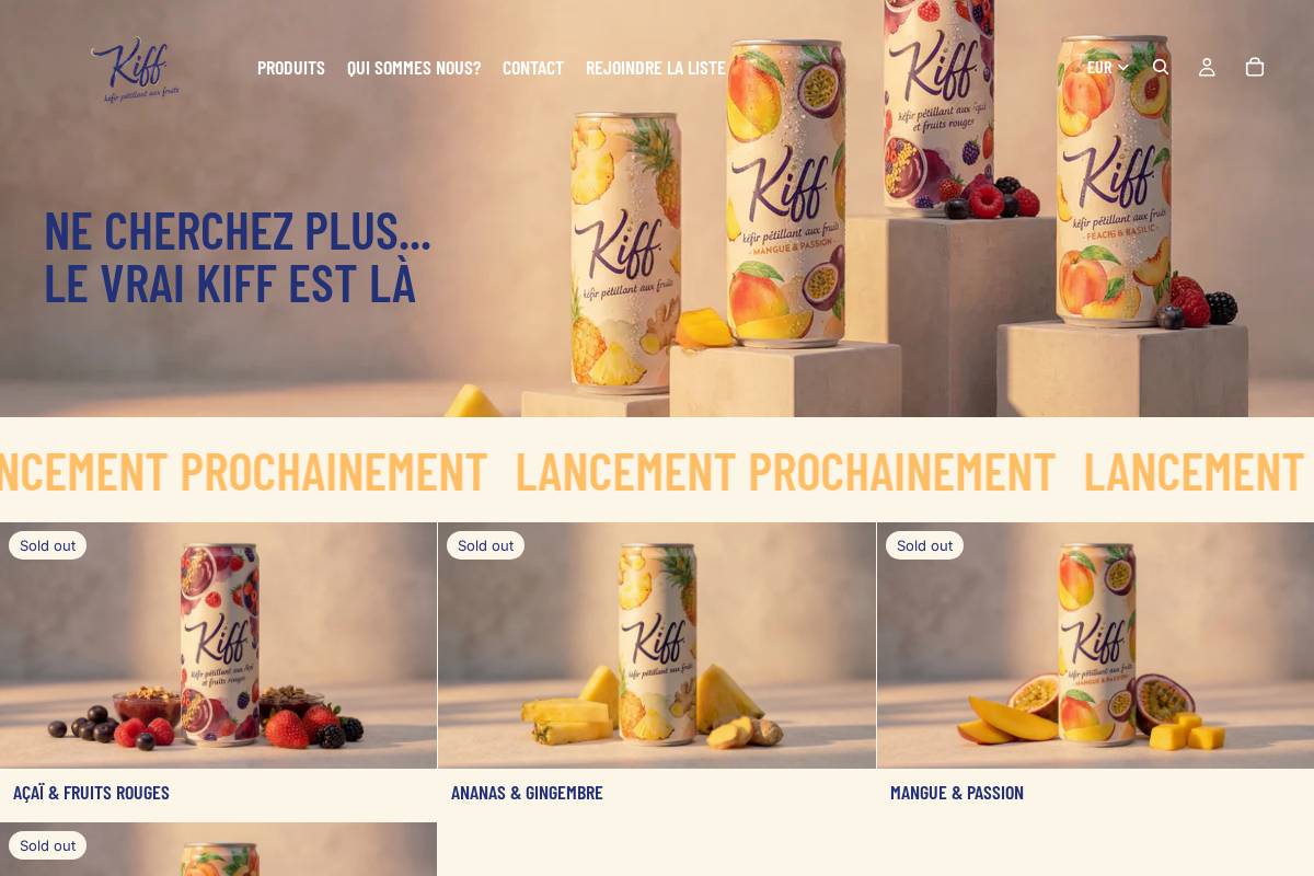 drinkkiff.com homepage screenshot