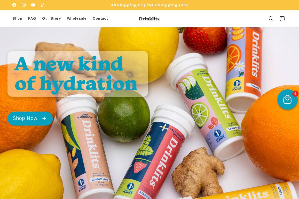 drinklits.com homepage screenshot