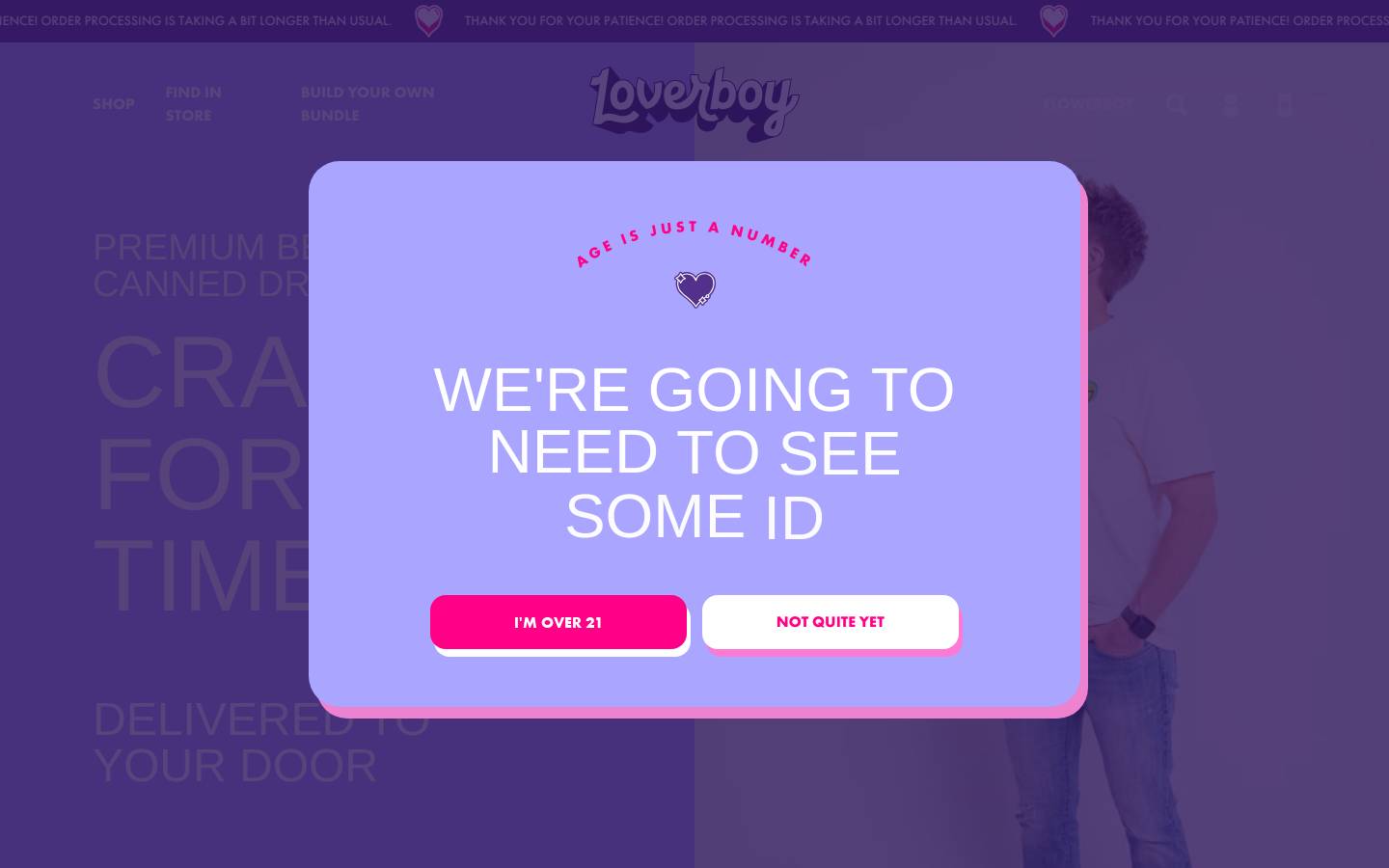 drinkloverboy.com homepage screenshot