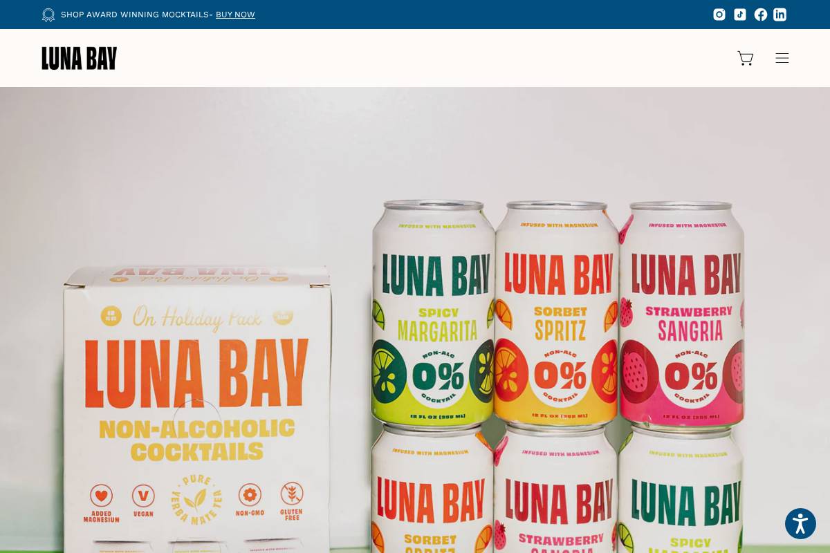 drinklunabay.com homepage screenshot