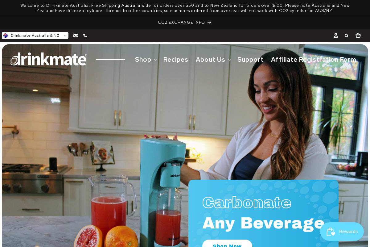 drinkmate-aus.com.au homepage screenshot