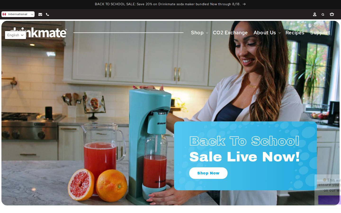 drinkmate-canada.com homepage screenshot