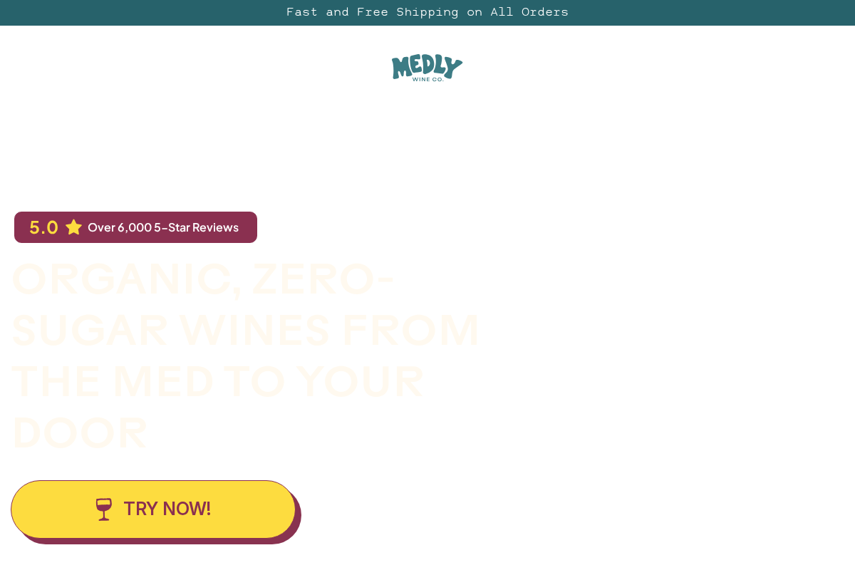 Medly Wine Co. homepage screenshot