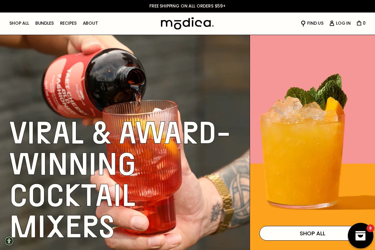 drinkmodica homepage screenshot