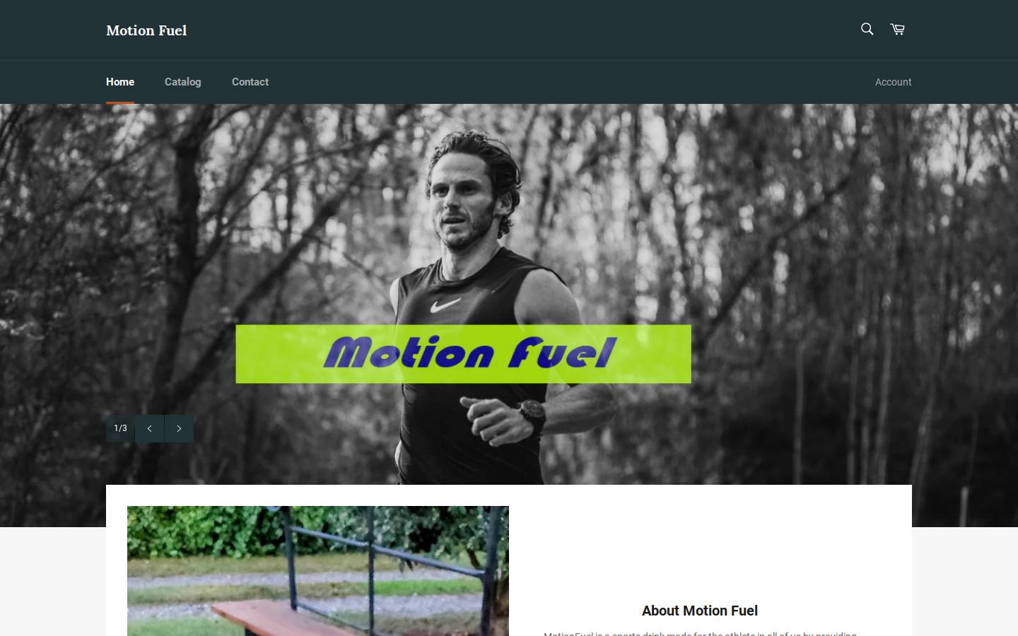 drinkmotionfuel.com homepage screenshot