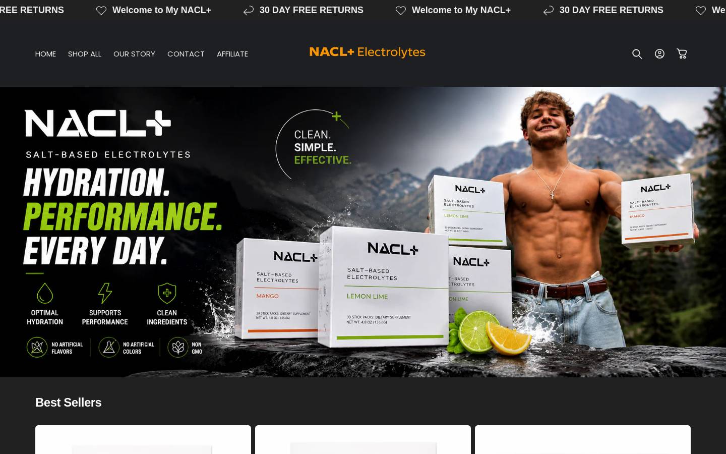 drinknacl.com homepage screenshot