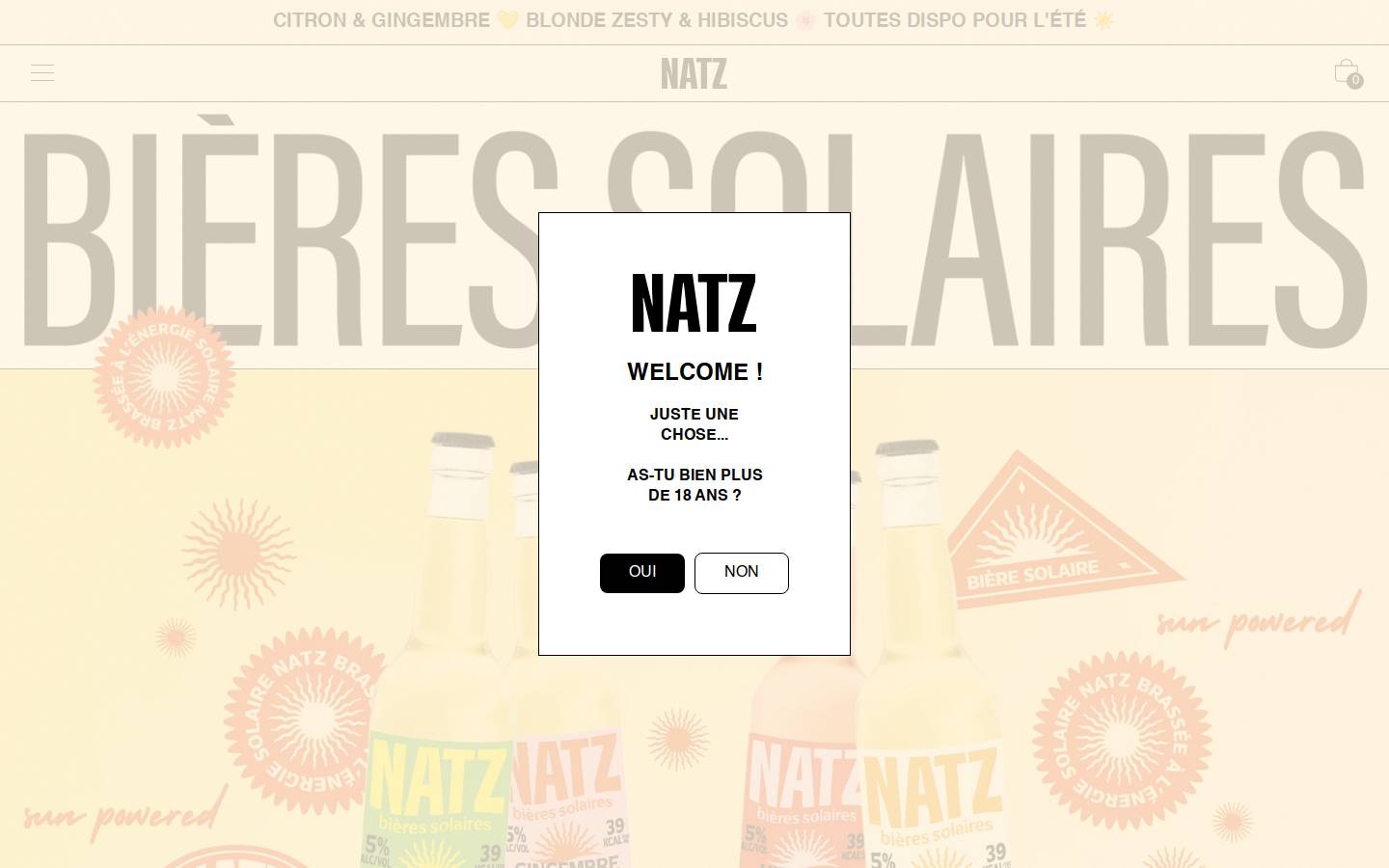 drinknatz.com homepage screenshot