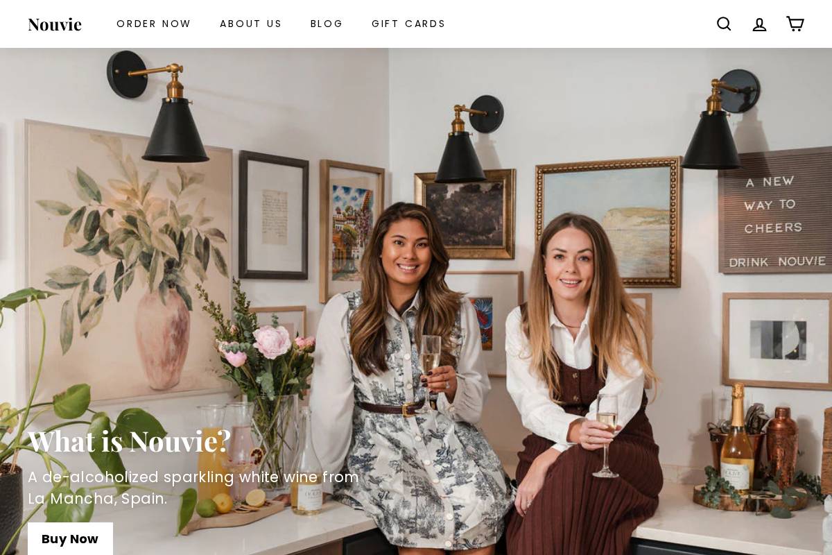 drinknouvie.com homepage screenshot