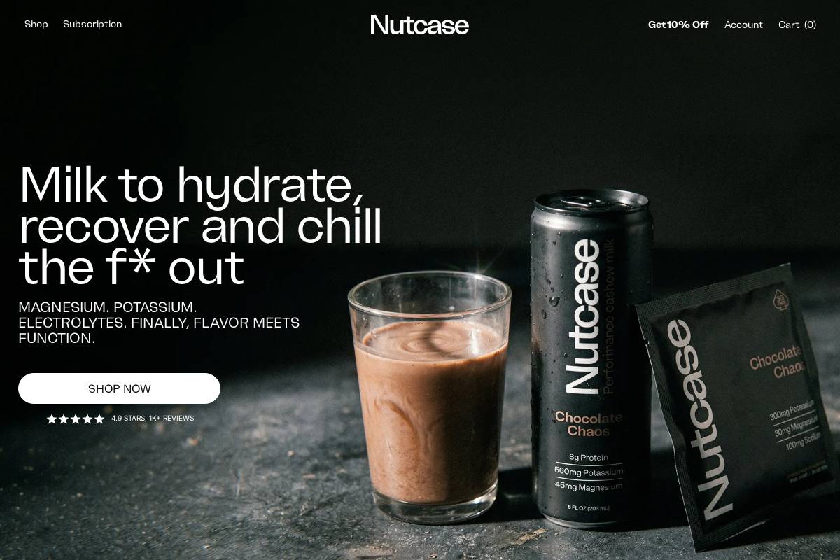 drinknutcase.com homepage screenshot