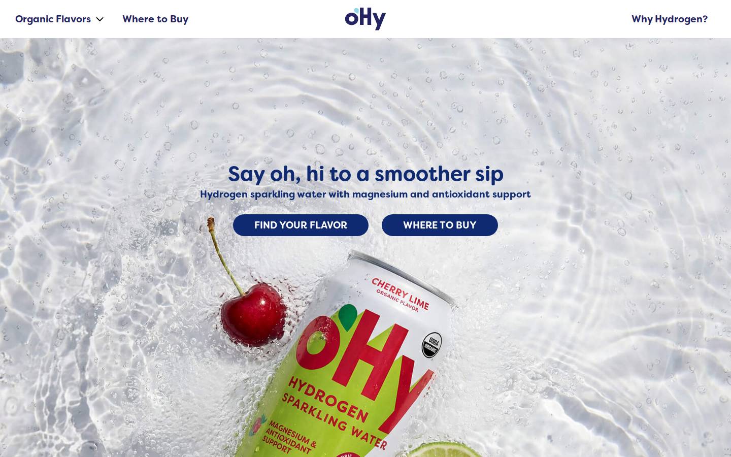 drinkohy.com homepage screenshot