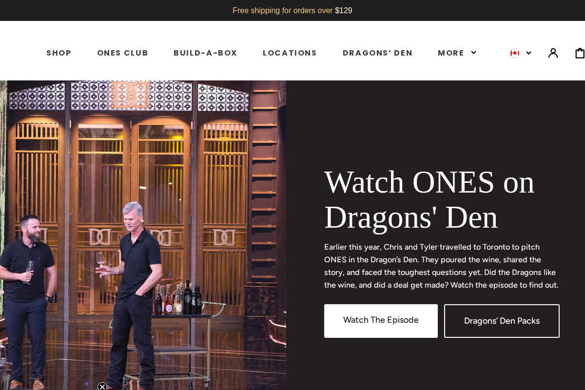 drinkones.com homepage screenshot