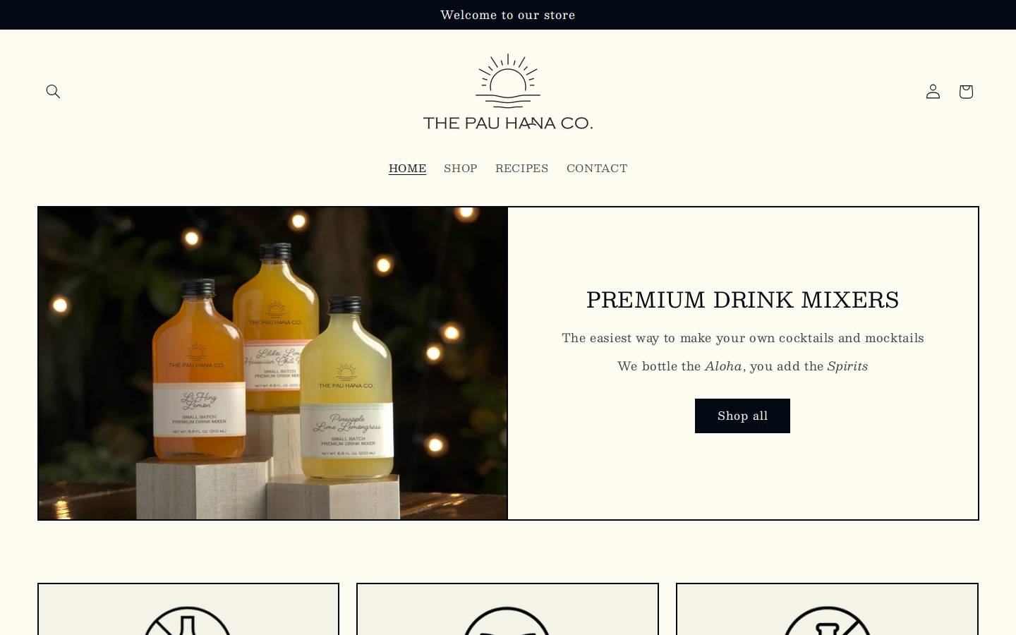 drinkpauhana.com homepage screenshot