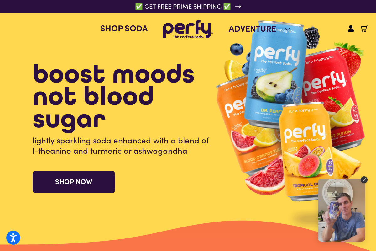 Perfy homepage screenshot