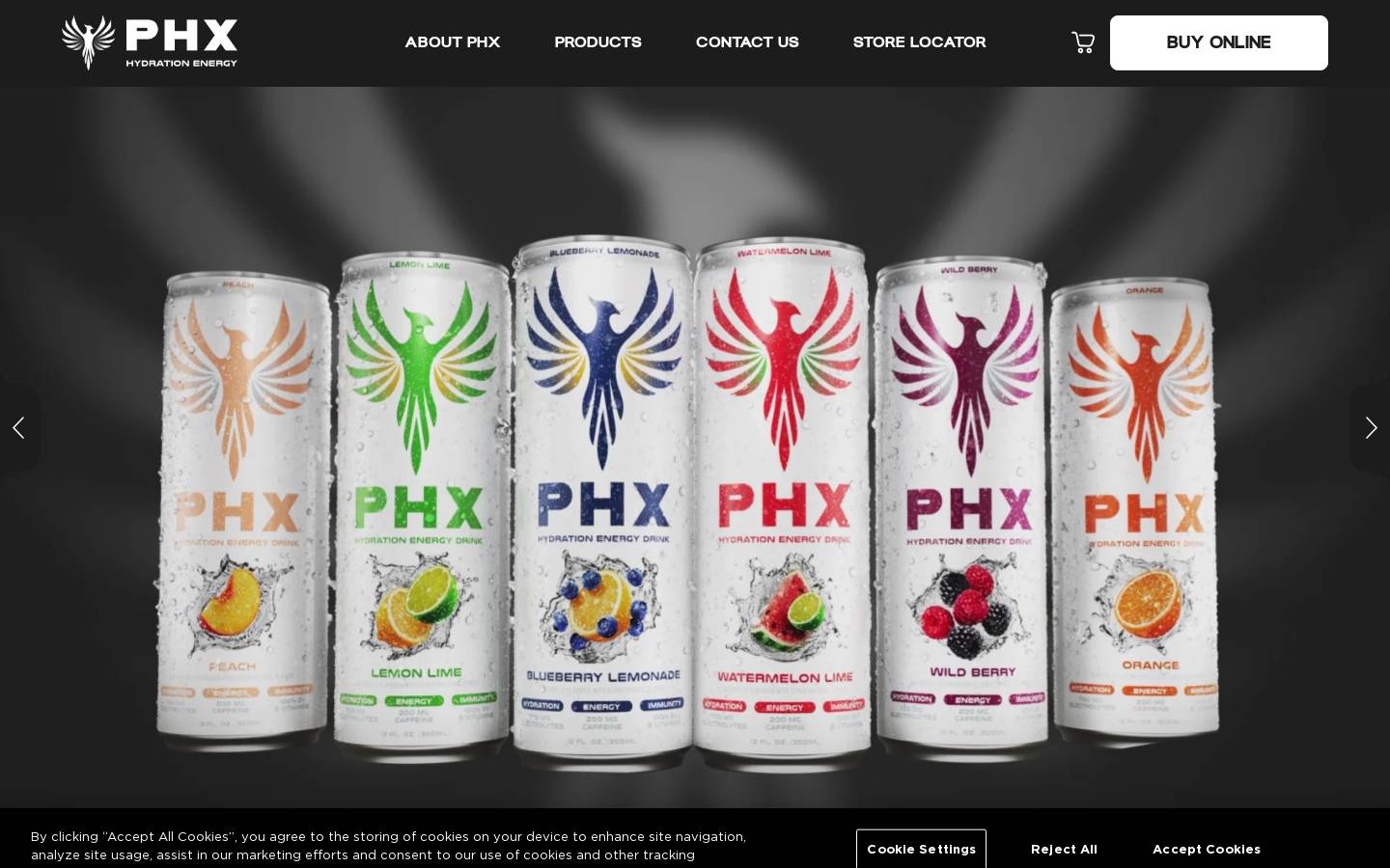 drinkphx.com homepage screenshot