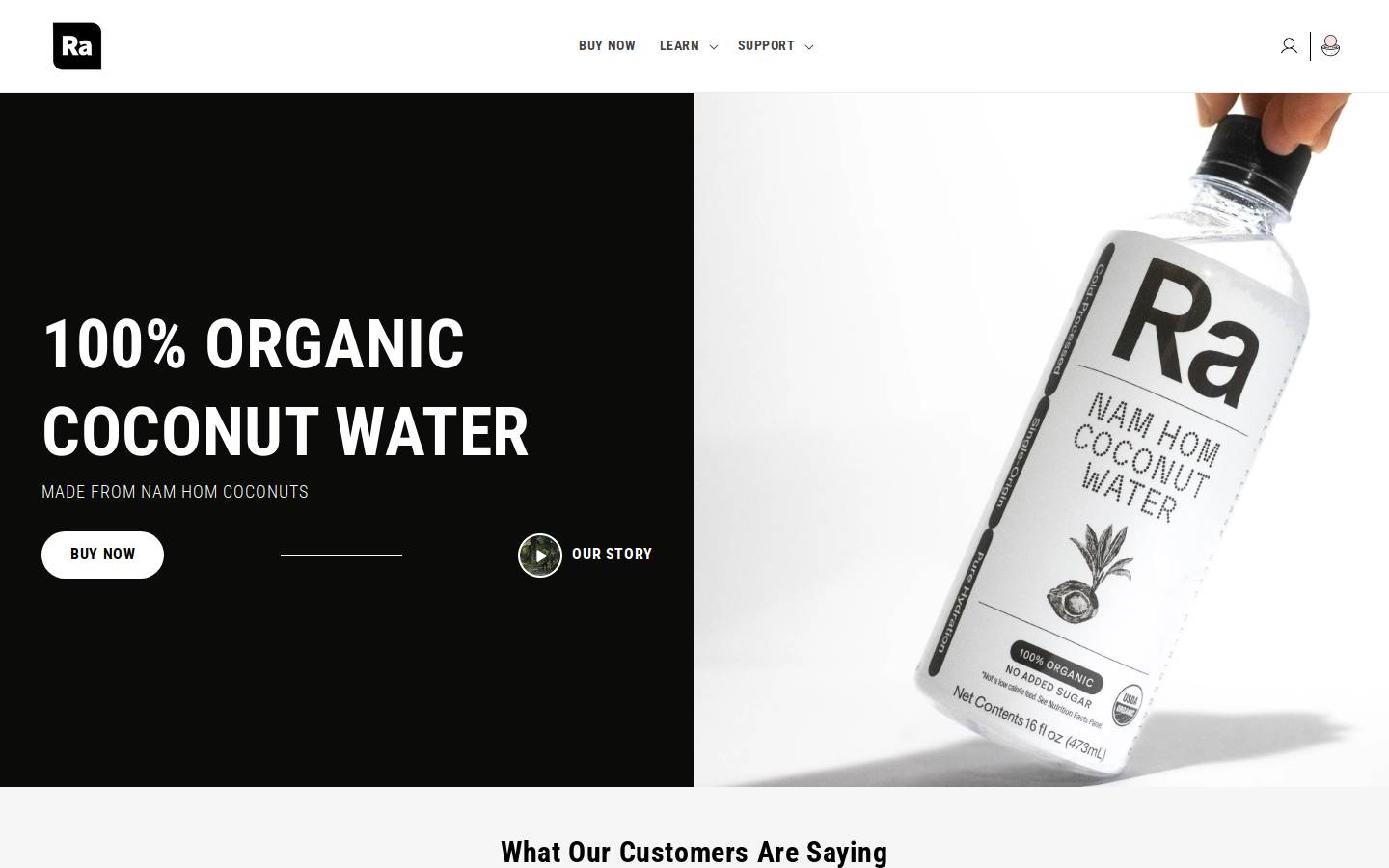 drinkra.com homepage screenshot