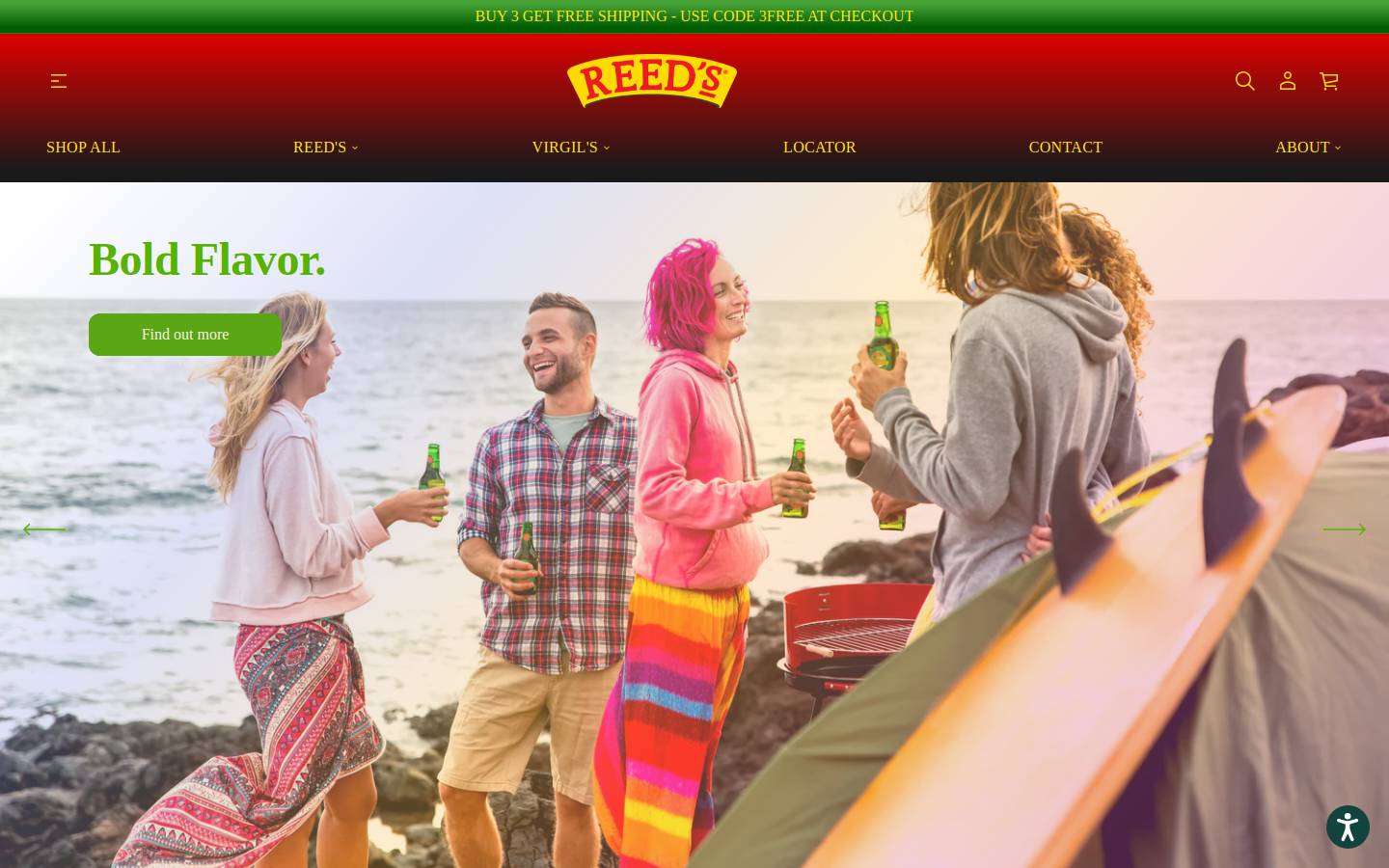 drinkreeds.com homepage screenshot