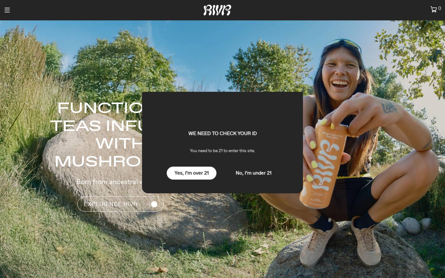drinkrivr.com homepage screenshot