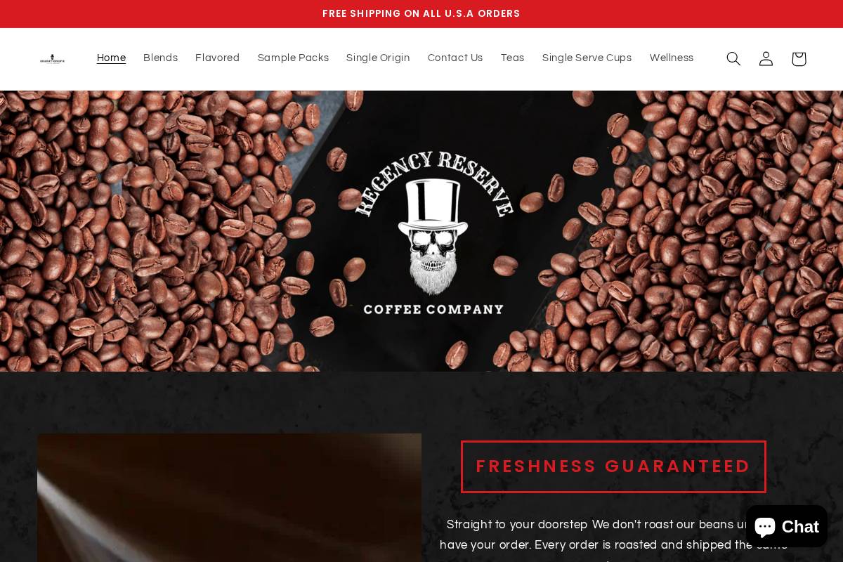 drinkrrcoffee.com homepage screenshot