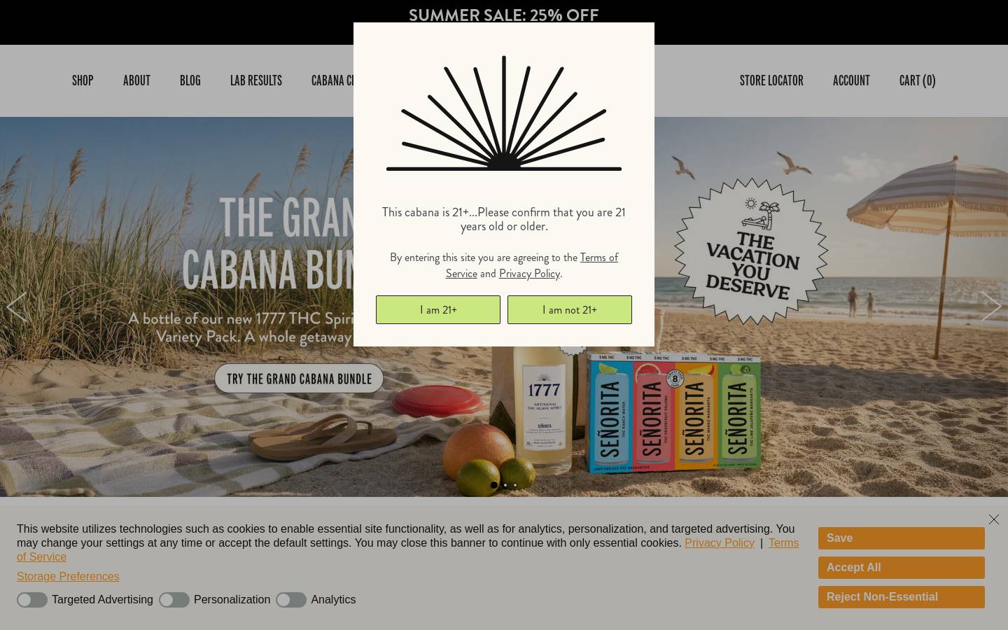 drinksecondnature.com homepage screenshot