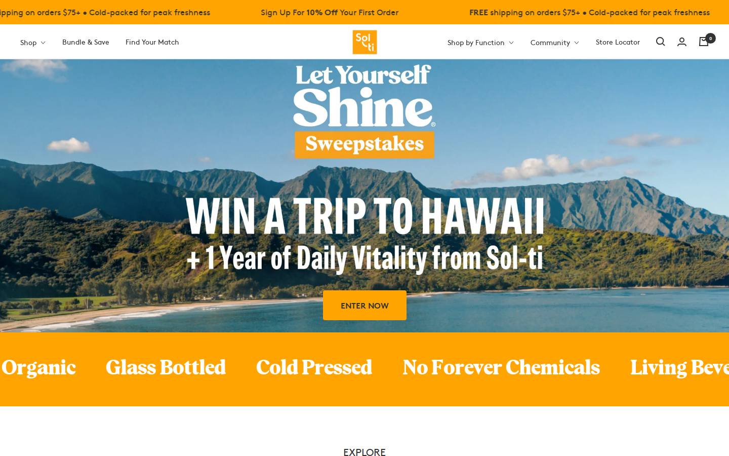 drinkshakti.com homepage screenshot