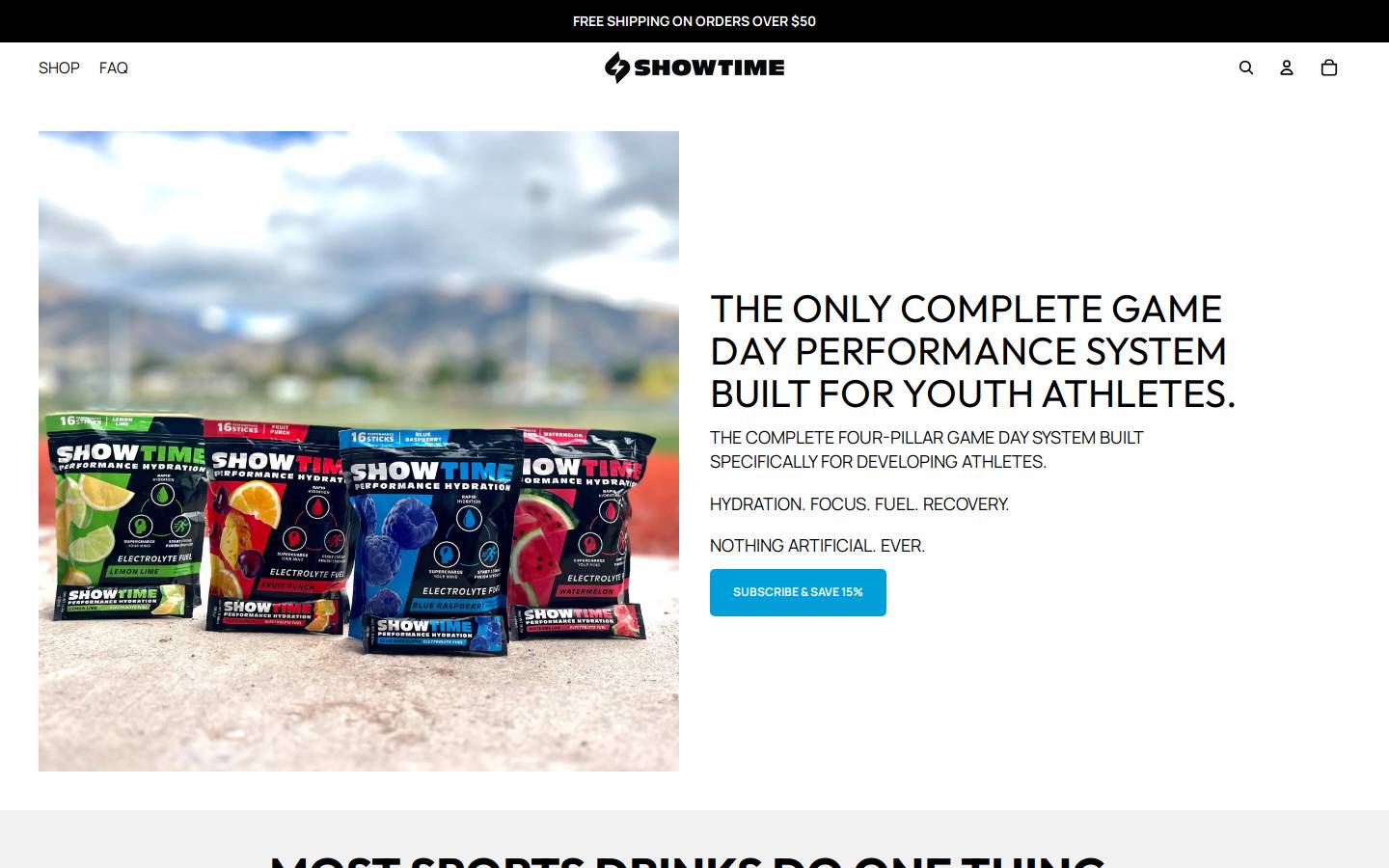drinkshowtime.com homepage screenshot