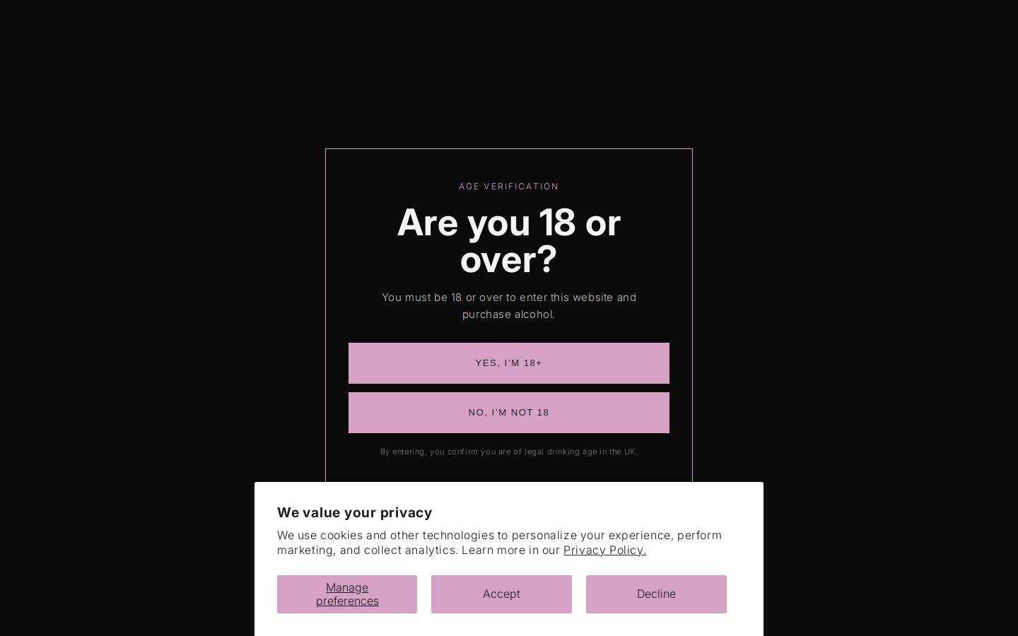 Drinksmyths homepage screenshot