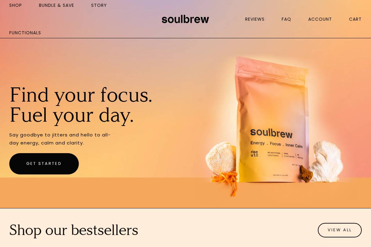 soulbrew homepage screenshot