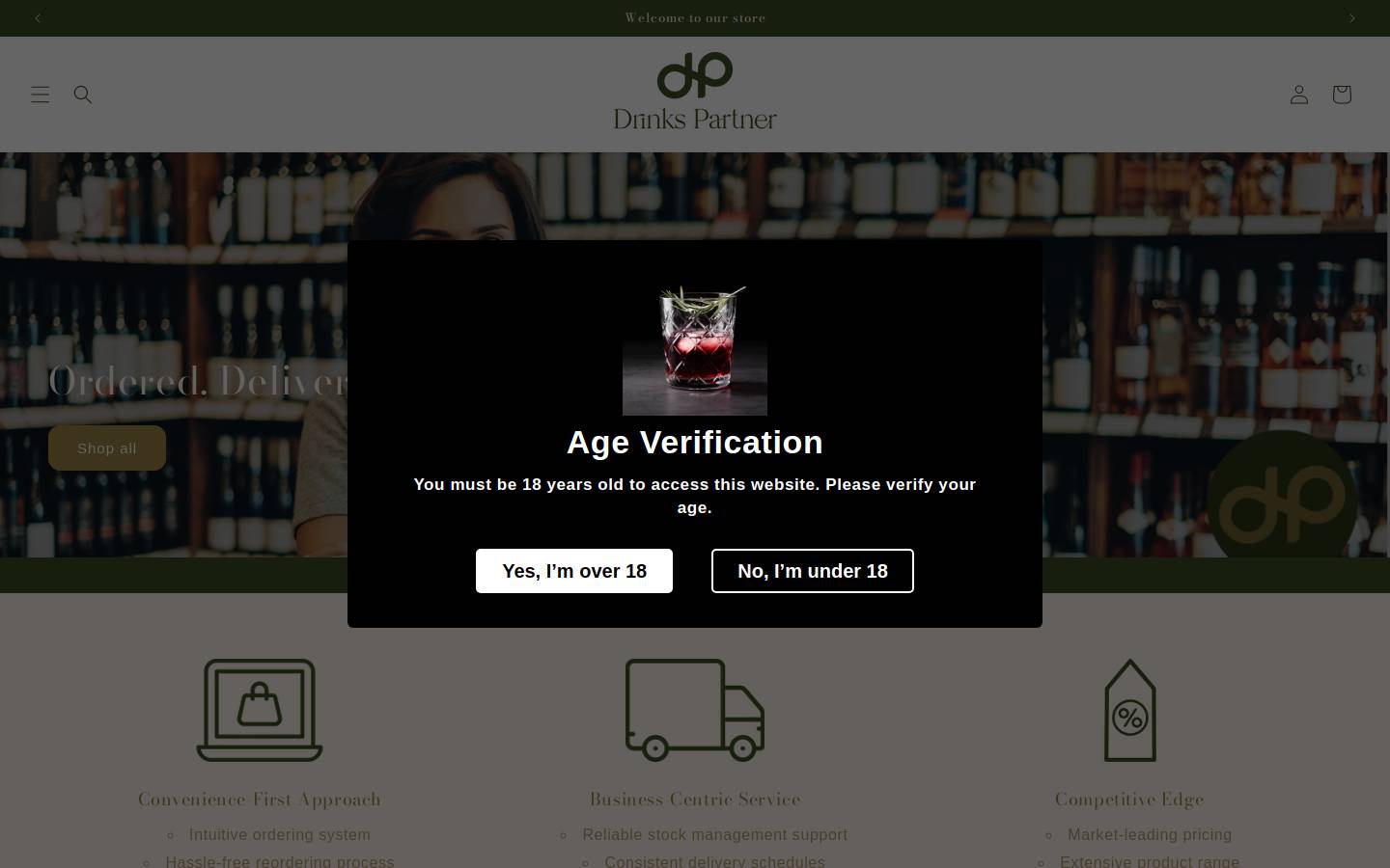 drinkspartner.co.uk homepage screenshot