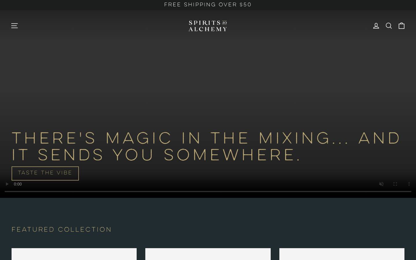drinkspiritsofalchemy.com homepage screenshot
