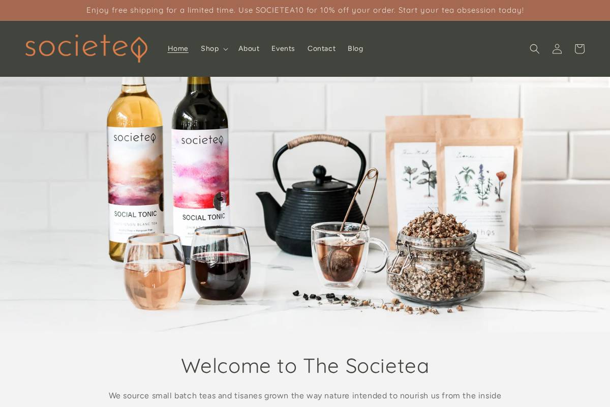 drinktethos.com homepage screenshot
