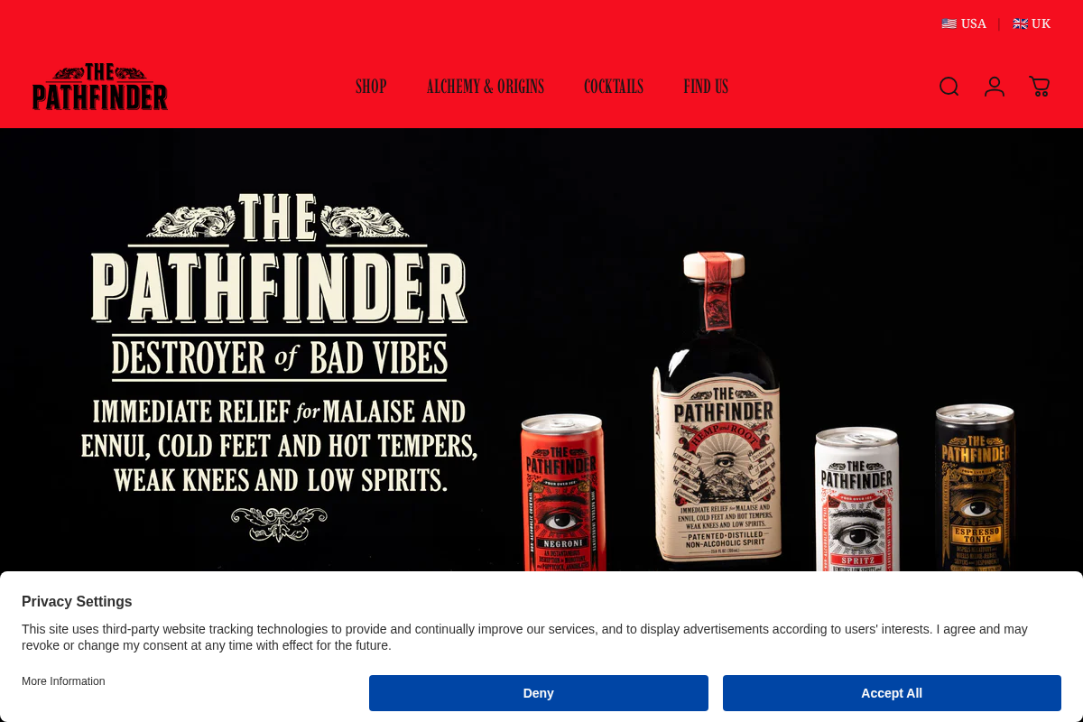 The Pathfinder Spirit homepage screenshot