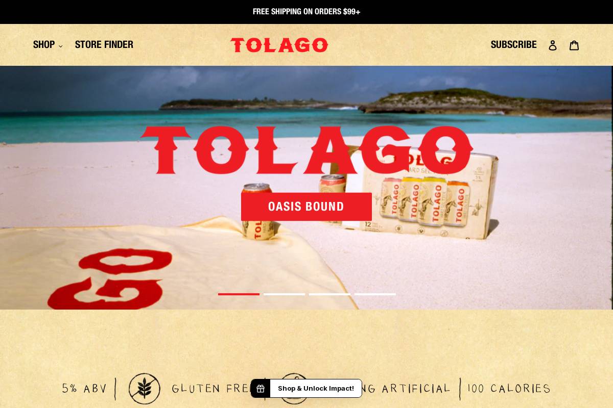 drinktolago.com homepage screenshot