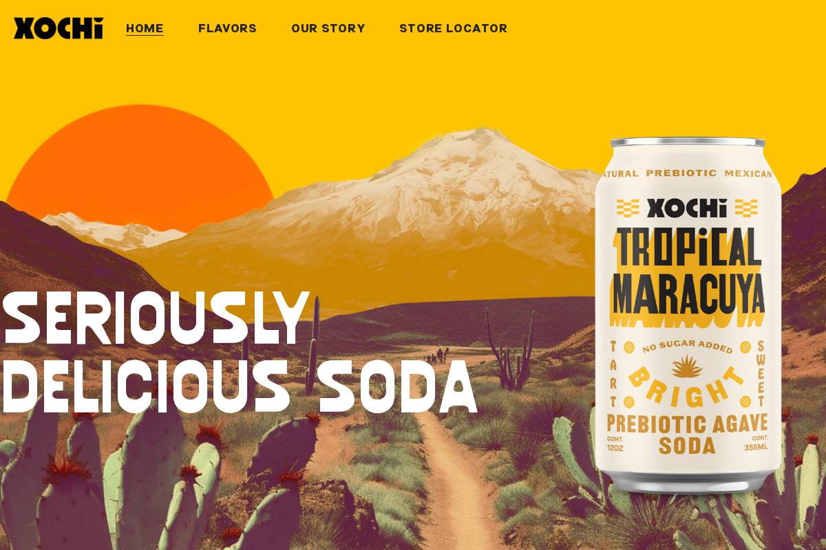 drinkxochi.com homepage screenshot
