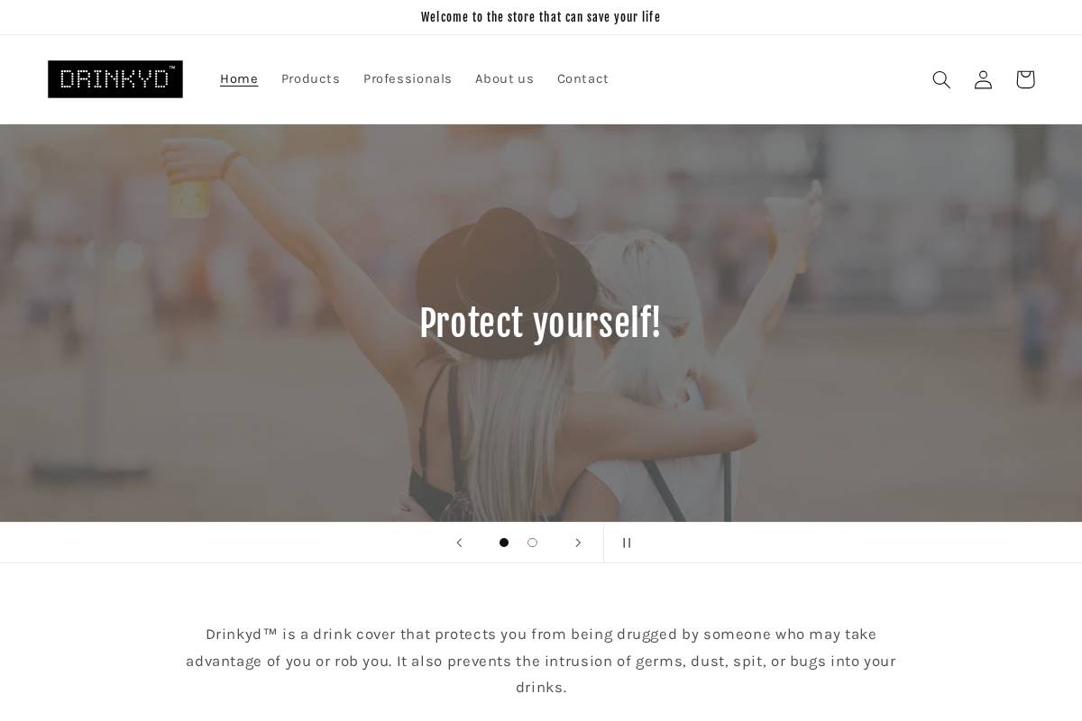 drinkyd.com homepage screenshot