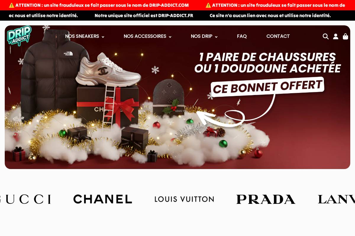 Drip Addict homepage screenshot