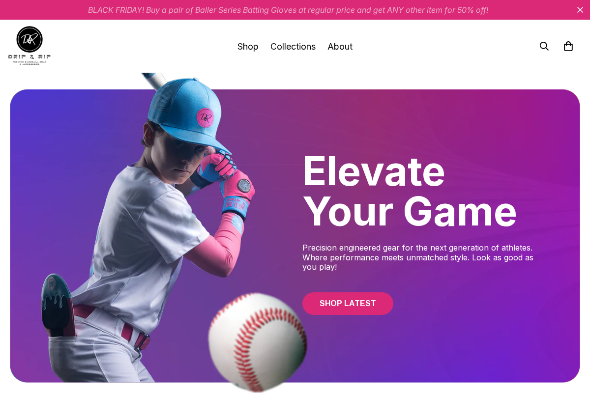 Drip & Rip homepage screenshot