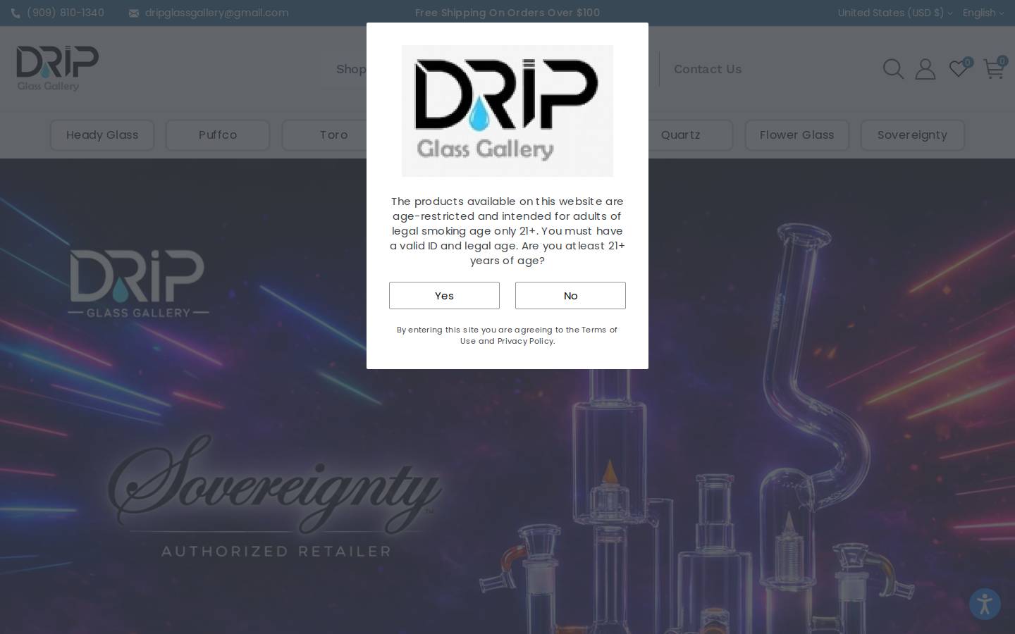 drip-store.com homepage screenshot
