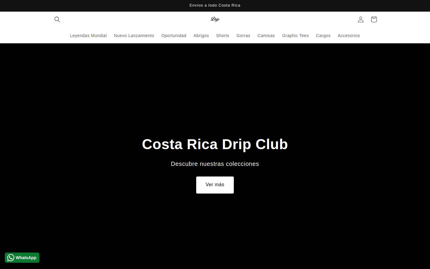dripclubcr.com homepage screenshot