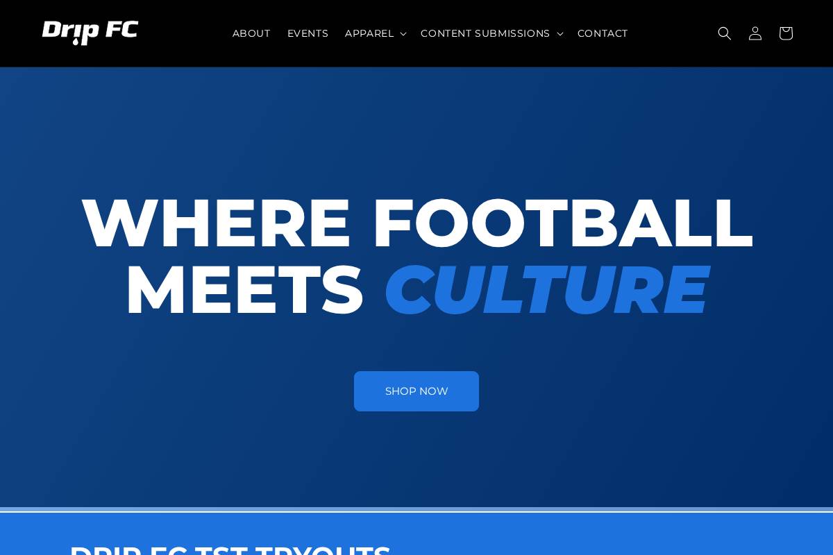 dripfcofficial.com homepage screenshot