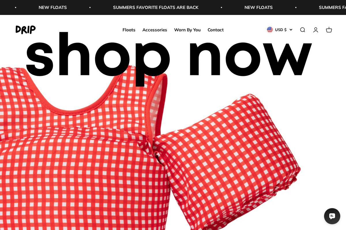 dripfloats.com homepage screenshot