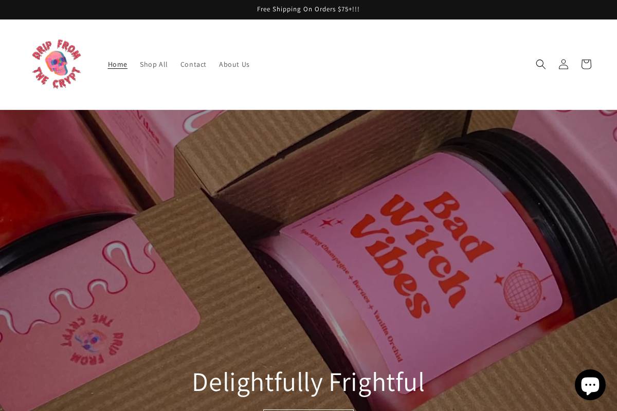 dripfromthecrypt.com homepage screenshot