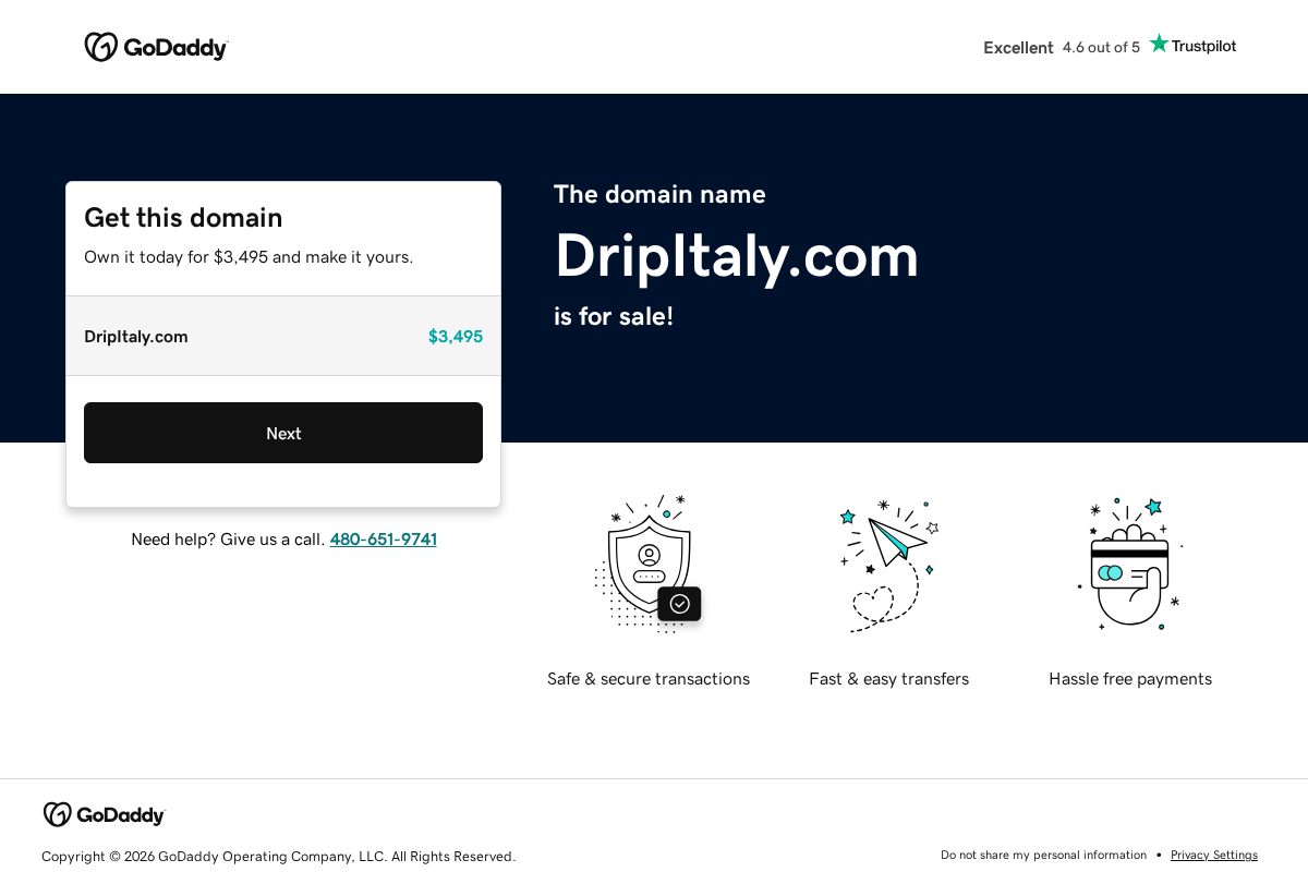 Dripitaly homepage screenshot