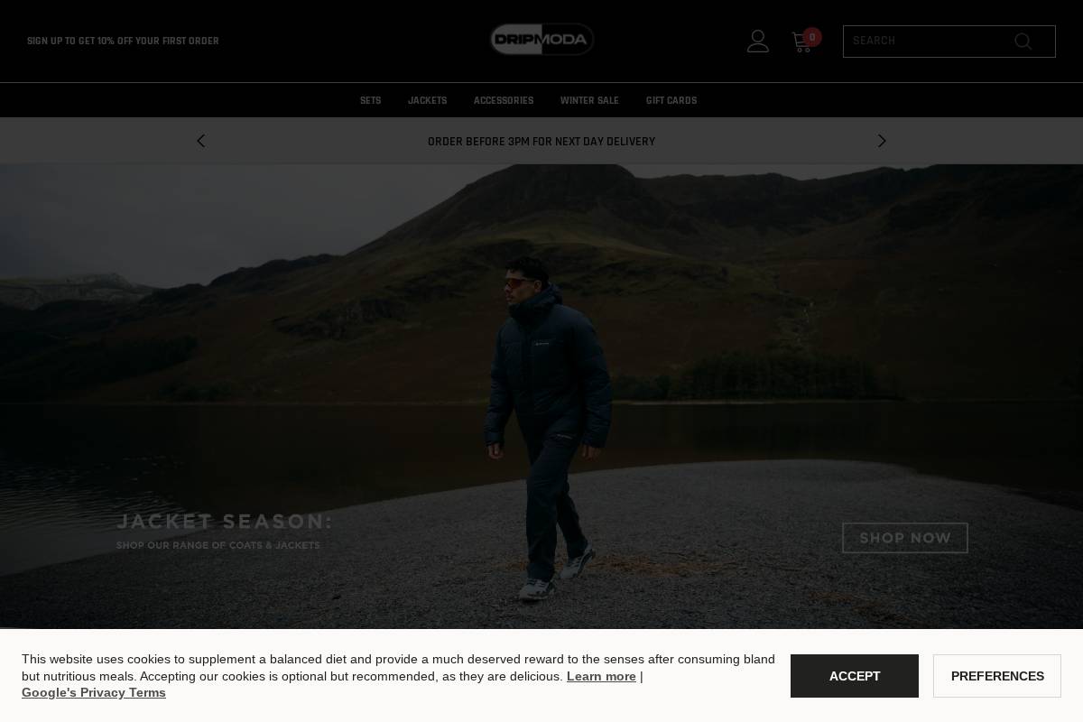 DripModa homepage screenshot