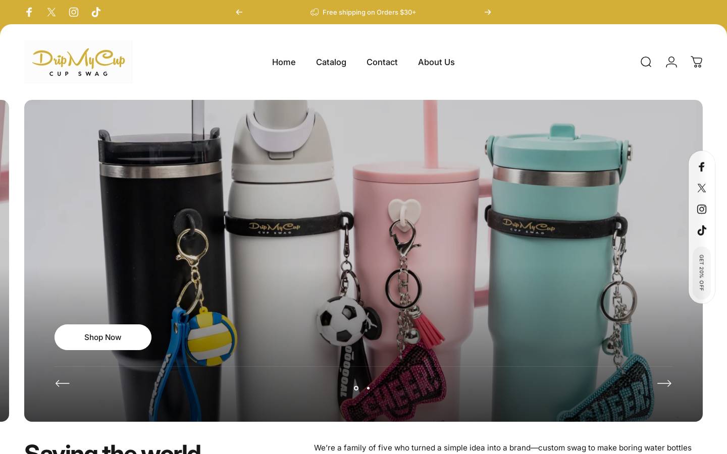 dripmycup.com homepage screenshot