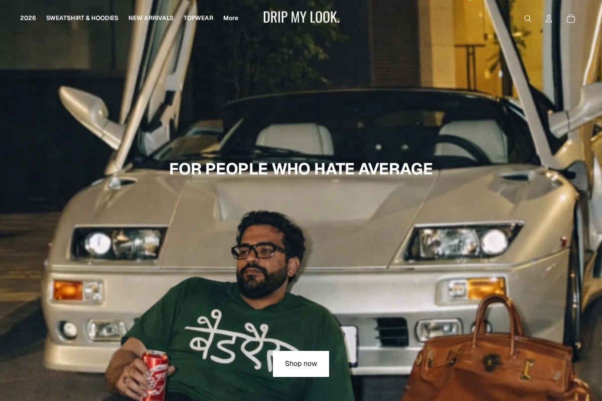 DRIP MY LOOK CLOTHING homepage screenshot