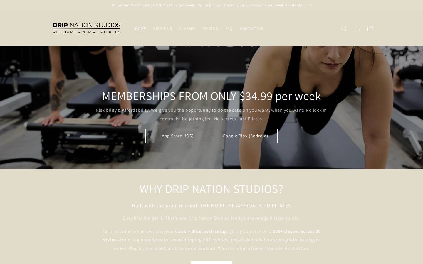 dripnationstudios.com.au homepage screenshot